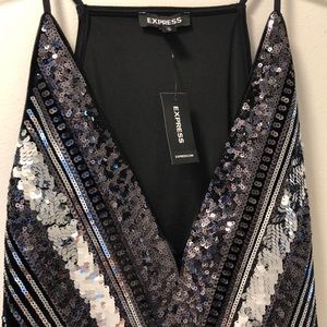 EXPRESS Sequin Bodysuit NWT